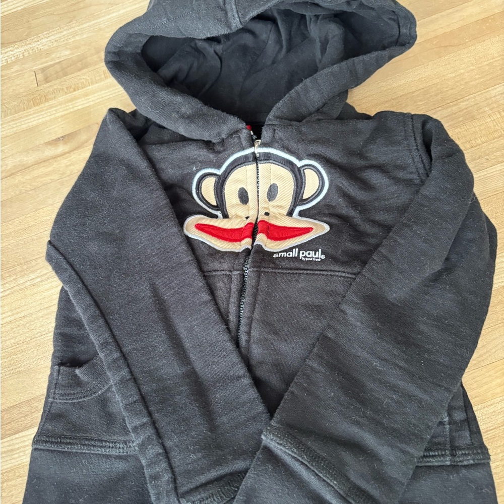 Vintage Y2K Paul Frank Kids Charcoal Hoodie with Julius Design